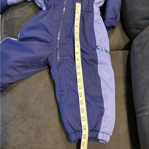 EUC! TODDLER 18 MONTH REI PURPLE INSULATED/FLEECE SNOWSUIT WITH GROWTH TUCK - Picture 9 of 12